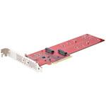 PCI Express拡張カード/PCIe x8/2x M.2 PCIe SSD/NVMe AHCI/7.8GBps/PCIeスロットの分割設定が必要/Windows Linux/高速データ転送 StarTech.com