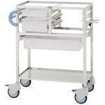 C34-T2010M02B 麻酔カート 透明 C34-T2010M02B ブルー サカセ化学工業