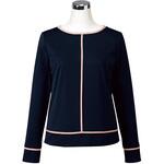 U8123(ネイビー) 九分袖カットソー 13号 U8123 ネイビー ヤギコーポレーション