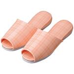 スリッパ チェック・前開き 大人用 ピンク NB5002 20ソクイリ 日紅商事