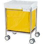 マツヨシ 蓋付きランドリーカートS イエロー MY-WC04S 586X436X805 松吉医科器械