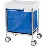 マツヨシ 蓋付きランドリーカートS ブルー MY-WC04S 586X436X805 松吉医科器械