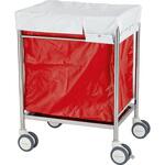マツヨシ 蓋付きランドリーカートS レッド MY-WC04S 586X436X805 松吉医科器械