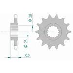61600-15 フロントスプロケット 525-15 61600-15 AFAM(アファム)