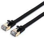 Cat8 フラットLANケーブル 0.5m ブラック 日本トラストテクノロジー