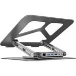 D1109A 360° Rotating Laptop Stand with Hub(2xUSB3.0 + HDMI2.0 + Gigabit Ethernet + PD100W) UNITEK