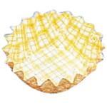 16078 フードケース格子 丸型8号深 黄(500枚入) cotta