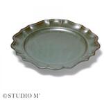 41476 STUDIO M マノワ 220ラウンドプレート ダークグリーン cotta