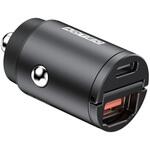 Power Delivery対応 シガーソケットタイプ充電器/45W/USB Type-A 1ポート/Type-C 1ポート/ブラック アドテック