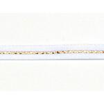 75136 グリッターWサテン・ゴールド 101 ホワイト 6mm cotta