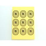 92527 cotta 透明イニシャルシール R cotta