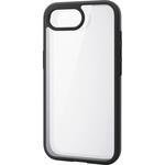 PM-A25STS3BK iPhone 16e ケース ハイブリッド カバー 衝撃吸収 軽量 薄型 メタルステッカー付 硬度5H エレコム