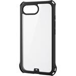 PM-A25SZEROFCBK iPhone 16e ケース ハイブリッド カバー 衝撃吸収 カメラレンズ保護設計 メタルステッカー付 フィルム付 エレコム