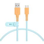 バイカラーケーブル 急速充電 データ転送対応 USB-A to USB-C 0.5m オレンジソーダ MOTTERU