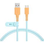 バイカラーケーブル 急速充電 データ転送対応 USB-A to USB-C 1m オレンジソーダ MOTTERU