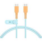MOT-BCECCC100-OS バイカラーケーブル PD60W対応 USB-AC」to USB-C 1m オレンジソーダ MOTTERU