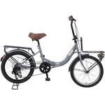防災サイクル20型 6段変速付き 折りたたみ自転車 ノンパンク仕様  【簡易組立品】 ロゴス