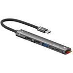 USBハブ 5in1 カードリーダー一体型 スリム USB Type-C ZATTA