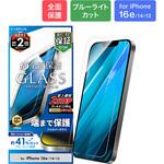 LN-ISS24FGFB iPhone 16e/iPhone 14/iPhone 13 ガラスフィルム「GLASS PREMIUM FILM」全面保護 ブルーライトカット LEPLUS NEXT