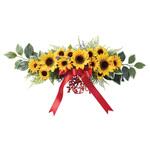 8186-184 夏の装飾品 夏の花 ひまわり造花ウォールハンギング ストア・エキスプレス