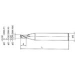 2枚刃キー溝用エンドミル(N) 三菱マテリアル