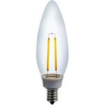 フィラメントLED電球シャンデリアC 長寿命設計 飛散防止コーティング採用 クリアタイプ エジソンランプ 電球色 ELPA