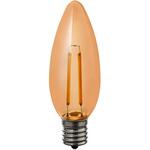 フィラメントLED電球シャンデリアCC 長寿命設計 飛散防止コーティング採用 クリアタイプ エジソンランプ 電球色 ELPA