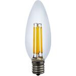 フィラメントLED電球シャンデリアC/D 長寿命設計 飛散防止コーティング採用 クリアタイプ エジソンランプ 電球色 ELPA