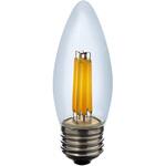 フィラメントLED電球シャンデリアC/D 長寿命設計 飛散防止コーティング採用 クリアタイプ エジソンランプ 電球色 ELPA