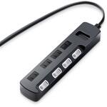 電源タップ 延長コード 4個口 2P 個別スイッチ 雷ガード ほこり防止シャッター スイングプラグ コンセント エレコム