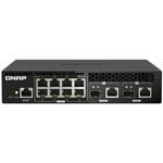 10GbE&2.5GbEレイヤー2Webマネージドハーフ幅ラックマウントスイッチ QNAP