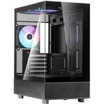 SilverStone ミニタワーケース Lucid 04 印象的な270°視野角を有するパノラマ効果のMicro-ATXケース SST-LD04-B-ARGB SILVER STONE(シルバーストーン)