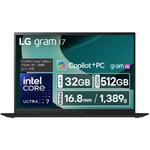 17Z90TL-GU85J <gram>Win11 Home/17インチ(IPS)/インテル Core Ultra7/1389g/メモリ 32GB SSD 512GB/オブシディアンブラック/1年保証 LG