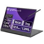 16T90TP-GA78J <gram Pro>2 in 1/Win11 Home/16インチ(タッチパネル IPS)/インテル Core Ultra 7/1399g/メモリ 16GB SSD 1TB/英語配列/オブシディアンブラック/1年保証 LG