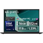 16Z90TL-VP55J <gram>Win11 Pro/16インチ(IPS)/インテル Core Ultra 5/1239g/メモリ 16GB SSD 512GB/オブシディアンブラック/1年保証 LG