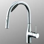 ビルトイン浄水器用シングルシャワー付混合栓(Wセンサー付)(eレバー) 撥水 KVK