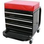 鉄製フレーム作業チェア(引出3段収納付) モノタロウ