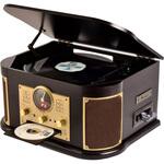 MRP-M100CR(DB) マルチレコードプレーヤー リモコン付き(CD/レコード/カセットテープ/AM FMラジオ/USB/SD) YAMAZEN(山善)