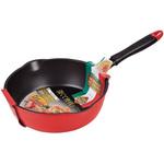 セモリナ ふっ素加工IH対応深型パスタパン パール金属