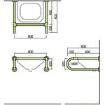 洗面・手洗器用壁付手摺(樹脂被膜補助手摺) ノーブランド