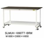 実験用軽量作業台/ワンタッチキャスター付き_指紋レスメラミン天板_