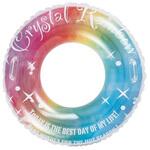 浮輪80cmクリスタルレインボー取手付き 東京ローソク製造