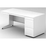 デスク US-2 片袖机(A-3段袖)(組立サービスなし) プラス[家具]