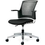 チェア チェダーC ビニルレザー張り 回転脚 背ヌード 肘付 プラス[家具]