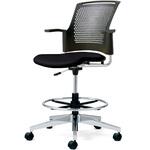 チェア チェダーC ビニルレザー張り 回転脚ハイタイプ 背ヌード 肘付 プラス(家具)