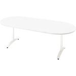 会議テーブル ロンナ T字脚アジャスタータイプ 配線口なし 長円形(組立サービスなし) プラス[家具]