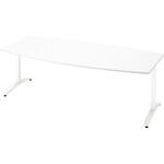 会議テーブル ロンナ T字脚アジャスタータイプ 配線口なし ボート形(組立サービス付き) プラス[家具]