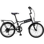 防災サイクル 20型6段変速付きミニベロ MINI VELO 2025モデル ノンパンク仕様 ※オプション前カゴ付き【完成組立品】 Jeep(ジープ)