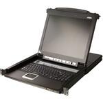 15ポート PS/2-USB VGA LCD KVMドロワー(デイジーチェーンポート搭載、16:9ワイド画面対応) ATEN