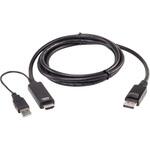 HDMI→DisplayPortケーブル(4K60p対応、1.8m) ATEN
